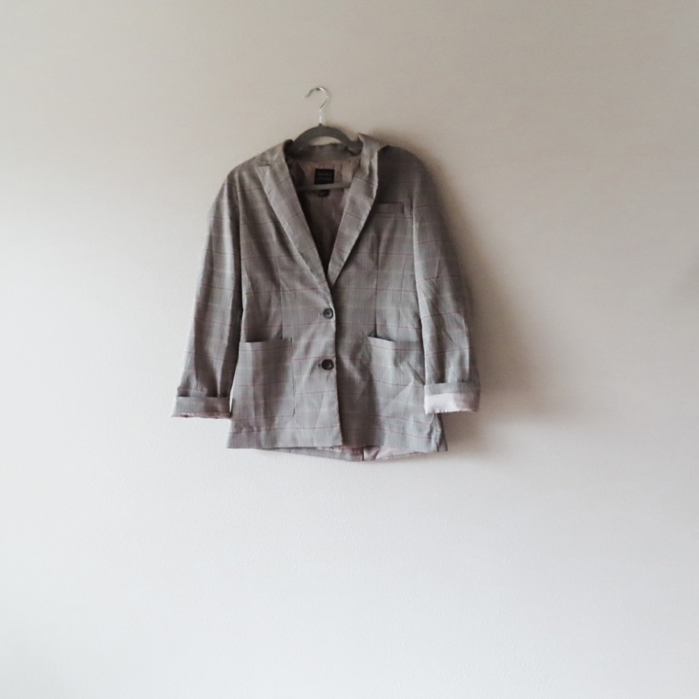 Forever 21 Contemporary Plaid Blazer Size Small - Picture 3 of 11